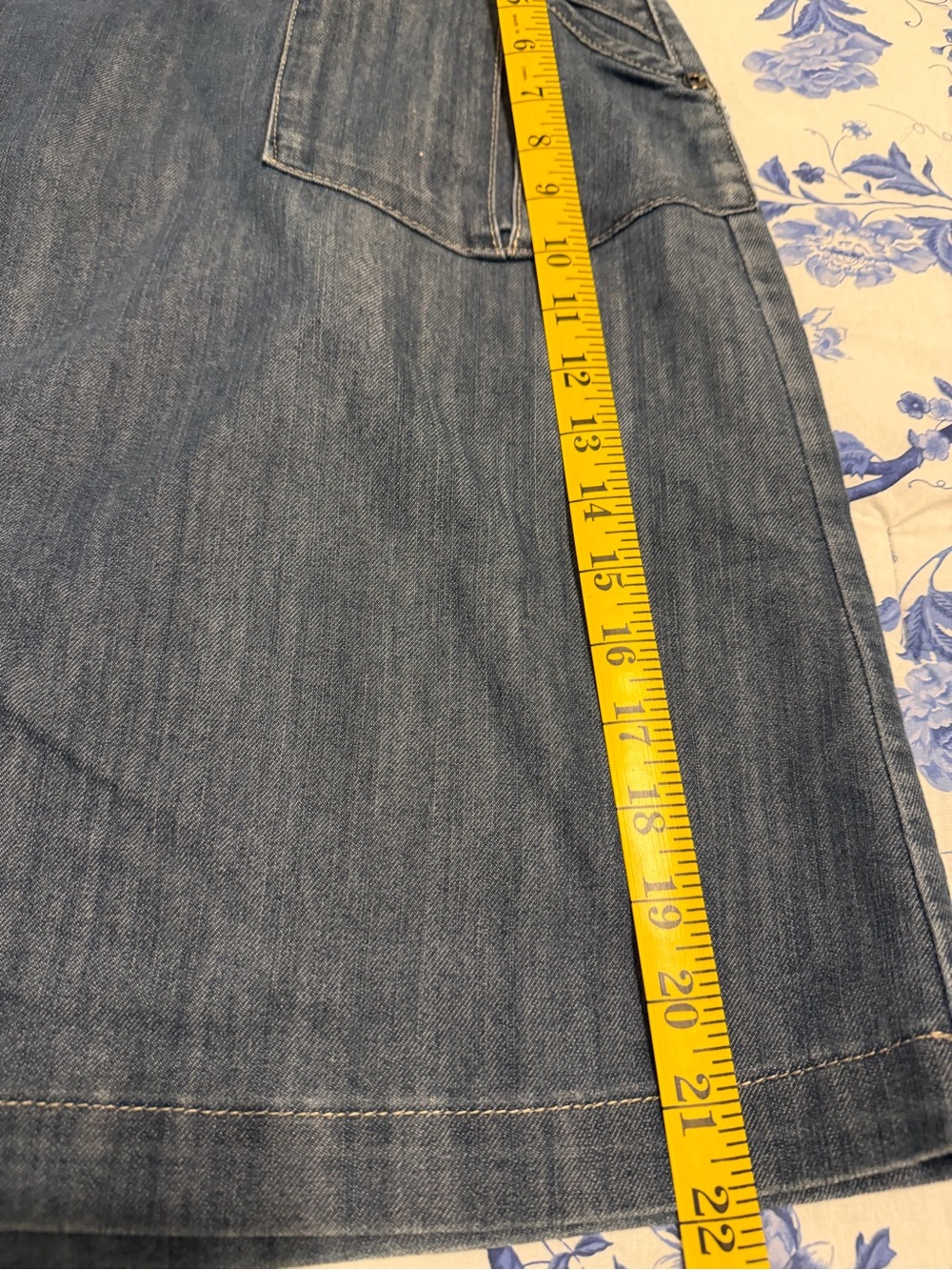 Cato Light Blue Denim Midi Skirt - Picture 3 of 4